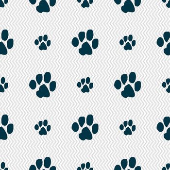 trace dogs icon sign. Seamless pattern with geometric texture. illustration