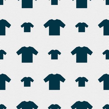 t-shirt icon sign. Seamless pattern with geometric texture. illustration