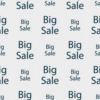 Big sale sign icon. Special offer symbol. Seamless abstract background with geometric shapes. illustration