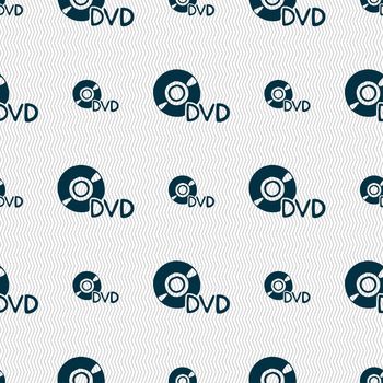 dvd icon sign. Seamless pattern with geometric texture. illustration