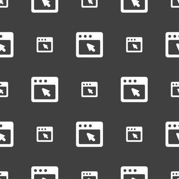 the dialog box icon sign. Seamless pattern on a gray background. illustration