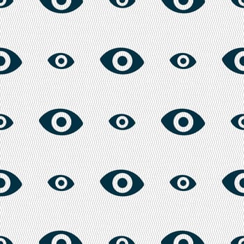 sixth sense, the eye icon sign. Seamless pattern with geometric texture. illustration