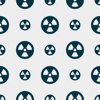 radiation icon sign. Seamless pattern with geometric texture. illustration