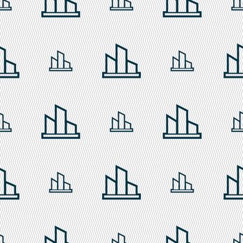 Diagram icon sign. Seamless pattern with geometric texture. illustration