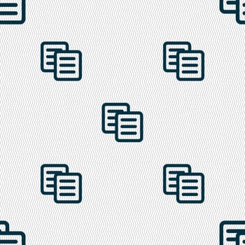 copy icon sign. Seamless pattern with geometric texture. illustration