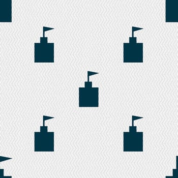 tower icon. Set Flat modern. Seamless abstract background with geometric shapes. illustration