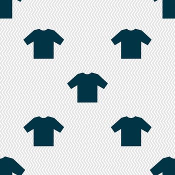 t-shirt icon sign. Seamless pattern with geometric texture. illustration