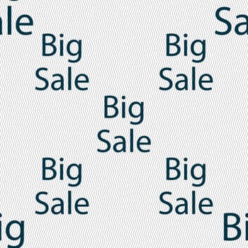 Big sale sign icon. Special offer symbol. Seamless abstract background with geometric shapes. illustration