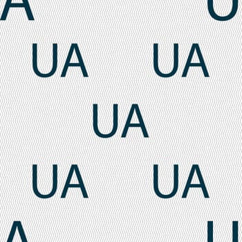 Ukraine sign icon. symbol. UA navigation. Seamless abstract background with geometric shapes. illustration