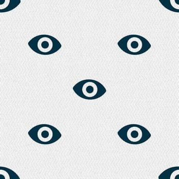 sixth sense, the eye icon sign. Seamless pattern with geometric texture. illustration