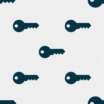 key icon sign. Seamless pattern with geometric texture. illustration