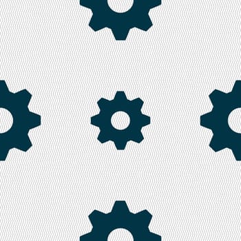 Cog settings sign icon. Cogwheel gear mechanism symbol. Seamless abstract background with geometric shapes. illustration