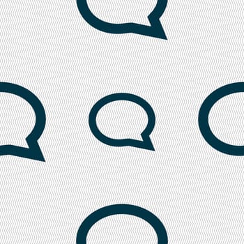 Speech bubble icons. Think cloud symbols. Seamless abstract background with geometric shapes. illustration