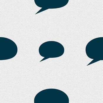 Speech bubble icons. Think cloud symbols. Seamless abstract background with geometric shapes. illustration