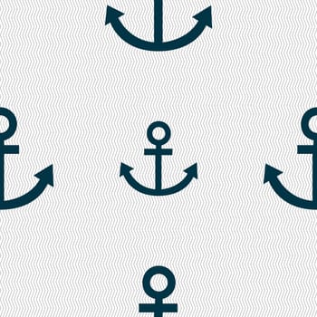 Anchor icon. Seamless abstract background with geometric shapes. illustration