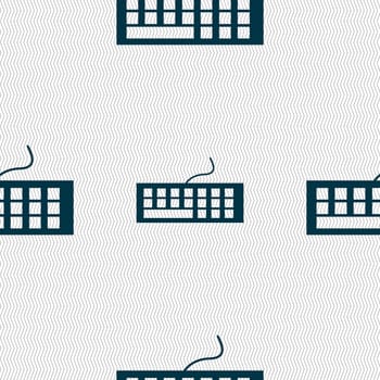 Computer keyboard Icon. Seamless abstract background with geometric shapes. illustration