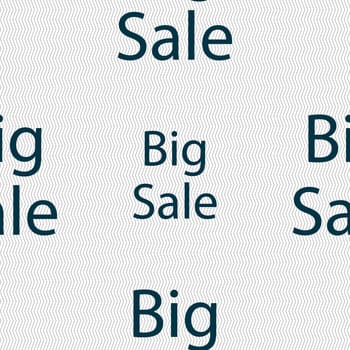 Big sale sign icon. Special offer symbol. Seamless abstract background with geometric shapes. illustration