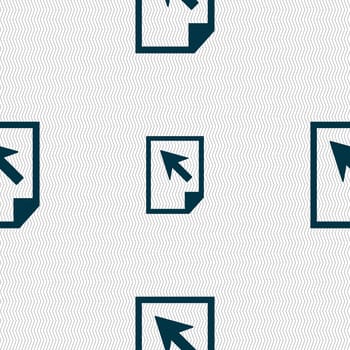 Text file sign icon. File document symbol. Seamless abstract background with geometric shapes. illustration