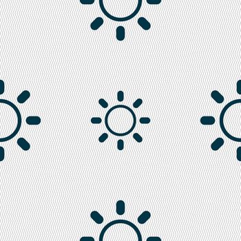 Brightness icon sign. Seamless abstract background with geometric shapes. illustration