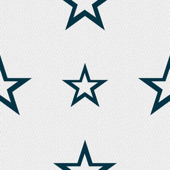 Star sign icon. Favorite button. Navigation symbol. Seamless abstract background with geometric shapes. illustration