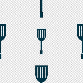 Kitchen appliances icon sign. Seamless abstract background with geometric shapes. illustration