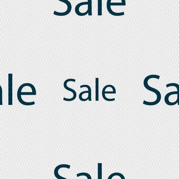 Sale tag. Icon for special offer. Seamless abstract background with geometric shapes. illustration