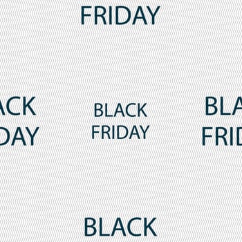 Black friday sign icon. Sale symbol.Special offer label. Seamless abstract background with geometric shapes. illustration