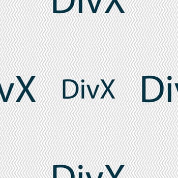 DivX video format sign icon. symbol. Seamless abstract background with geometric shapes. illustration