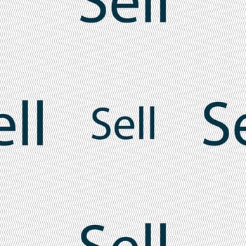 Sell sign icon. Contributor earnings button. Seamless abstract background with geometric shapes. illustration