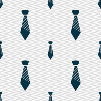 Tie sign icon. Business clothes symbol. Seamless abstract background with geometric shapes. illustration