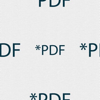 PDF file document icon. Download pdf button. PDF file extension symbol. Seamless abstract background with geometric shapes. illustration