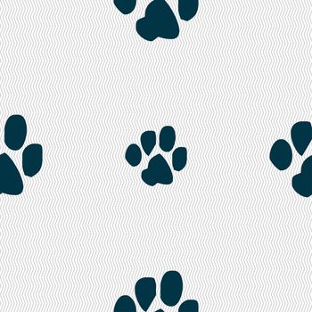 trace dogs icon sign. Seamless pattern with geometric texture. illustration