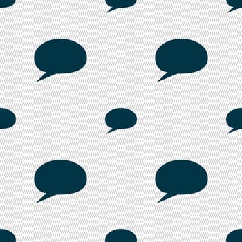 Speech bubble icons. Think cloud symbols. Seamless abstract background with geometric shapes. illustration