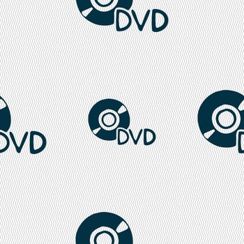 dvd icon sign. Seamless pattern with geometric texture. illustration