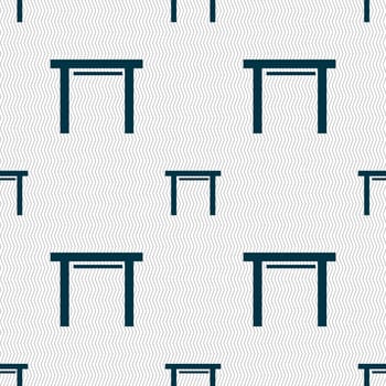 stool seat icon sign. Seamless abstract background with geometric shapes. illustration