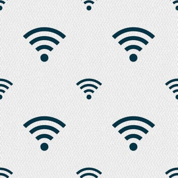 Wifi sign. Wi-fi symbol. Wireless Network icon zone. Seamless abstract background with geometric shapes. illustration