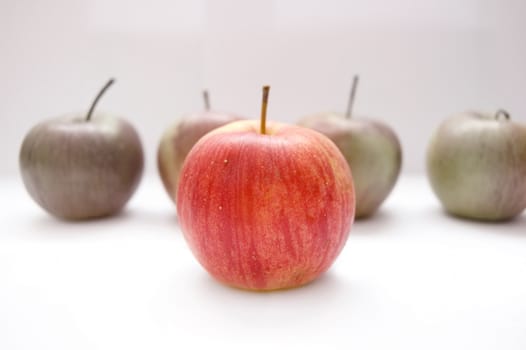 Apples conceptual image. Apples on isolated background.