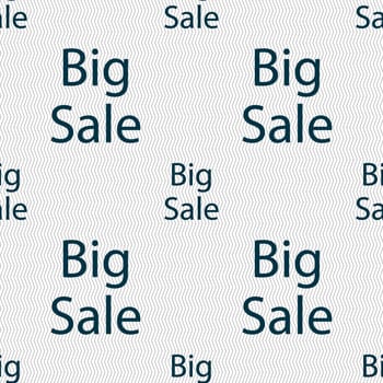 Big sale sign icon. Special offer symbol. Seamless abstract background with geometric shapes. illustration