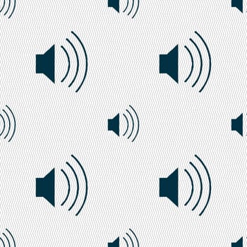 volume, sound icon sign. Seamless pattern with geometric texture. illustration