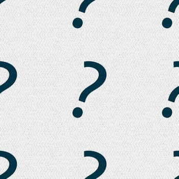 Question mark sign icon. Help symbol. FAQ sign. Seamless abstract background with geometric shapes. illustration