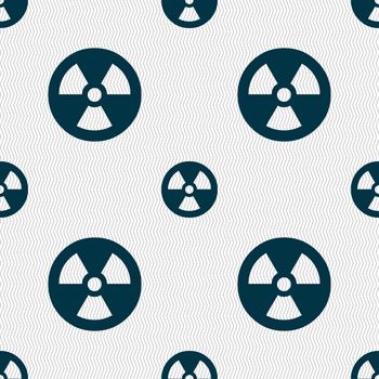 radiation icon sign. Seamless pattern with geometric texture. illustration