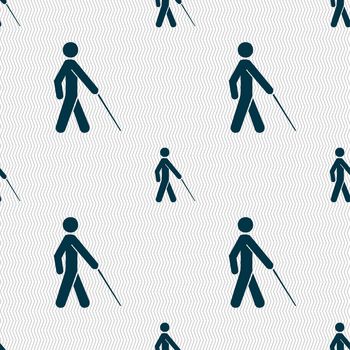 blind icon sign. Seamless pattern with geometric texture. illustration