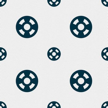 film icon sign. Seamless pattern with geometric texture. illustration