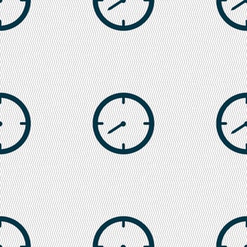 Timer sign icon. Stopwatch symbol.. Seamless abstract background with geometric shapes. illustration