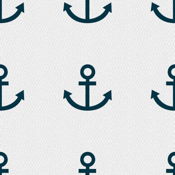 Anchor icon. Seamless abstract background with geometric shapes. illustration