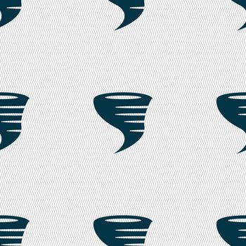 Tornado icon. Seamless abstract background with geometric shapes. illustration