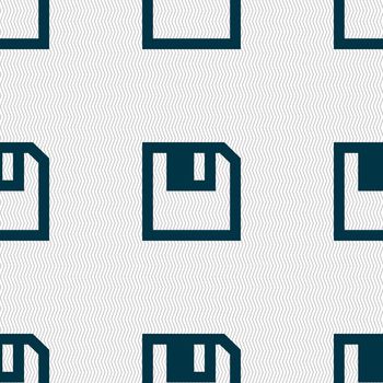 floppy icon. Flat modern design. Seamless abstract background with geometric shapes. illustration