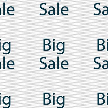 Big sale sign icon. Special offer symbol. Seamless abstract background with geometric shapes. illustration