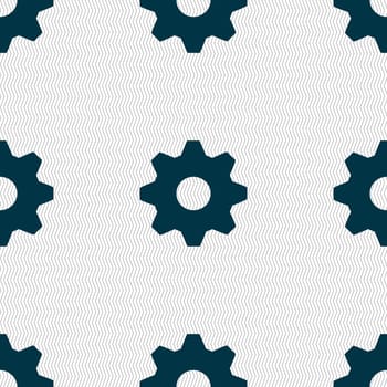 Cog settings sign icon. Cogwheel gear mechanism symbol. Seamless abstract background with geometric shapes. illustration