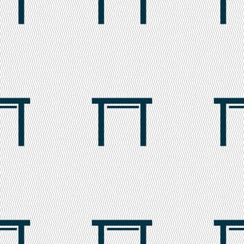 stool seat icon sign. Seamless abstract background with geometric shapes. illustration